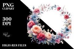 Vibrant Floral Frame Carnation Clipart Product Image 3