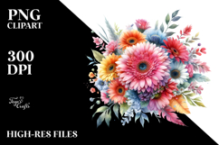 Gerbera Watercolor PNG Product Image 2