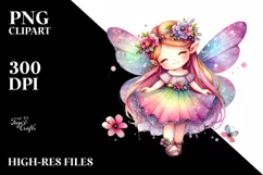 Colorful Whimsical Fairy Watercolor Product Image 3