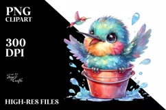 Smiling Baby Hummingbird Bucket Splash Product Image 1