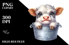Cute Baby Cow Recipient | Sublimation | Clipart Product Image 3