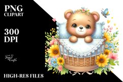 Colorful Baby Bear Cradle | Clipart Product Image 3