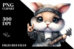 Rockstar Baby Bunny PNG Product Image 2