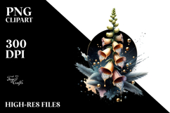 Abstract Foxglove Watercolor Splash PNG Product Image 2
