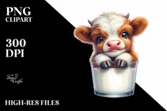 Smiling Highland Cow in , Transparent PNG Product Image 2