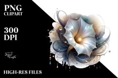 Morning Glory Watercolor Splash | Sublimation | Clipart Product Image 3