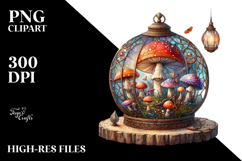 Detailed Stained Mushroom Watercolor Splash PNG Product Image 2