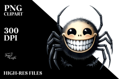 Funny Halloween Spider Smile PNG Product Image 2