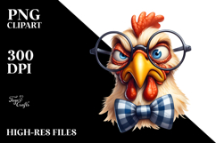 Goofy Chicken with Bow Tie, Digital Art Product Image 2