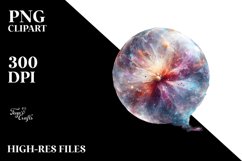 Cosmos Watercolor Splash | Clipart Product Image 1