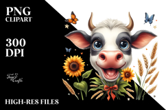 Excited Goofy Flower Clipart Product Image 2
