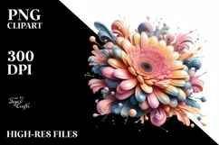 Sublimation, png, summer, sticker, flower, abstract, glossy, Product Image 1
