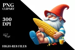 Detailed Gnome Beach Wear | Sublimation | Clipart Product Image 3