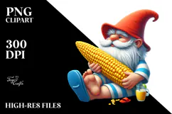 Detailed Gnome Beach Wear | Sublimation | Clipart Product Image 2