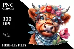 Cow Fancy es Cow Portrait | Clipart Product Image 1
