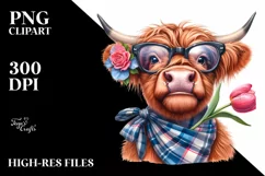 Cow Fancy es Cow Portrait | Clipart Product Image 3