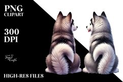 Siberian Husky with Heart, PNG Product Image 2