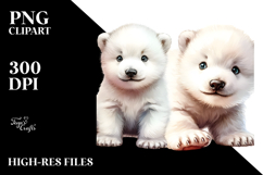 Sleeping Baby Polar Bear, PNG Product Image 2