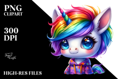 Cute Unicorn Cool Haircut PNG Product Image 2
