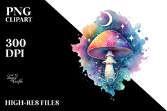 Magical Celestial Mushroom Splash | Sublimation | Clipart Product Image 2