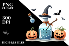 Funny Halloween Clipart with Elixir PNG Product Image 2