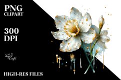 Abstract Shiny Golden Watercolor Clipart Product Image 3