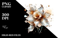 Abstract Shiny Golden Watercolor Clipart Product Image 3