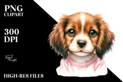 Happy Baby Brittany Dog PNG Product Image 2