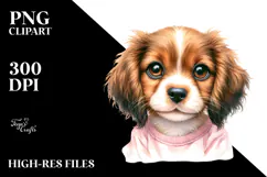 Happy Brittany Puppy PNG Product Image 2