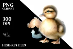 Cute Baby Duck Sitting, High-Res PNG Product Image 3