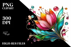 Watercolor Luxury Flower Splash Clipart Product Image 1