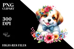 Colorful Cute Dog PNG Product Image 2