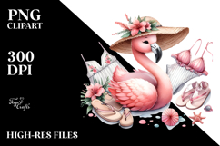 baby flamingo in Beachwear, PNG Product Image 2