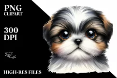 Shih Tzu with Big Eyes | Summer Clipart Product Image 3