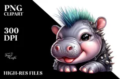 Energic Baby Hippo PNG Product Image 2