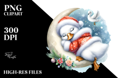 Cute Baby Swan Sleeping on the Moon Product Image 2