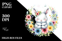 Cute Sleeping Baby Rabbit | Sublimation | Clipart Product Image 2