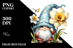 A Cute Watercolor GNOME with Big Hat, PNG Product Image 2