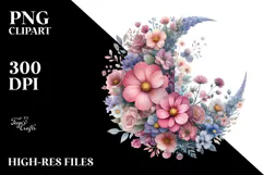 Vintage Flower Flowers, Pastel PNG Product Image 2