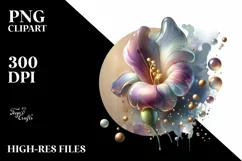 sweet Pea Wood Splash | Sublimation | Clipart Product Image 1