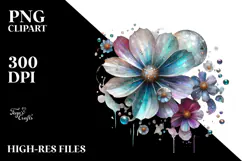 Cosmos Watercolor Splash PNG Product Image 2