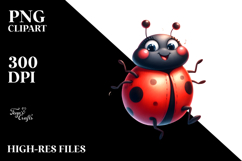 Funny Ladybug Dance | Watercolor Clipart Product Image 2