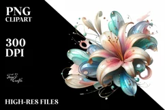 Colorful Jar with Hyacinth PNG Product Image 1