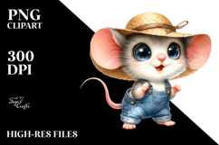 Excited Baby Mouse Sun Hat Clipart Product Image 2