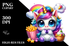 Crazy Cute Baby Unicorn PNG Product Image 2