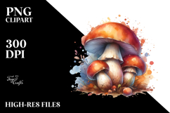 Mushroom Watercolor Splash PNG Product Image 2