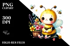 Colorful Baby Bee, Transparent PNG Product Image 2