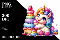 Funny Baby Unicorn PNG Product Image 3