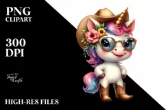 Baby Unicorn Sunglasses Cowboy Boots Product Image 1