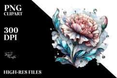 Wooden Stained Carnation Metallic Clipart Product Image 1